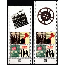 Danske film i 1900-tallet. 2 miniark, AFA 1271 A og B. Postfriske.